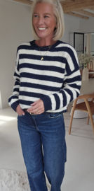 ANOUK striped soft knit navy
