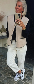 MELIA 2 sleeveless teddy jacket beige