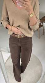 CIENA wide leg pants chocolat
