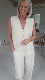BENEDICTE loose wide leg pants softest beige