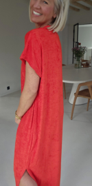 DIDI maxi terry T-shirt dress red