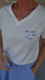THE SUN IS MY MUSE T-shirt soft blue