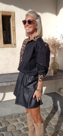 PAM pu skirt black