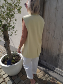 CRISTY sleeveless blazer yellow