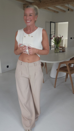 BENEDICTE loose wide leg pants beige