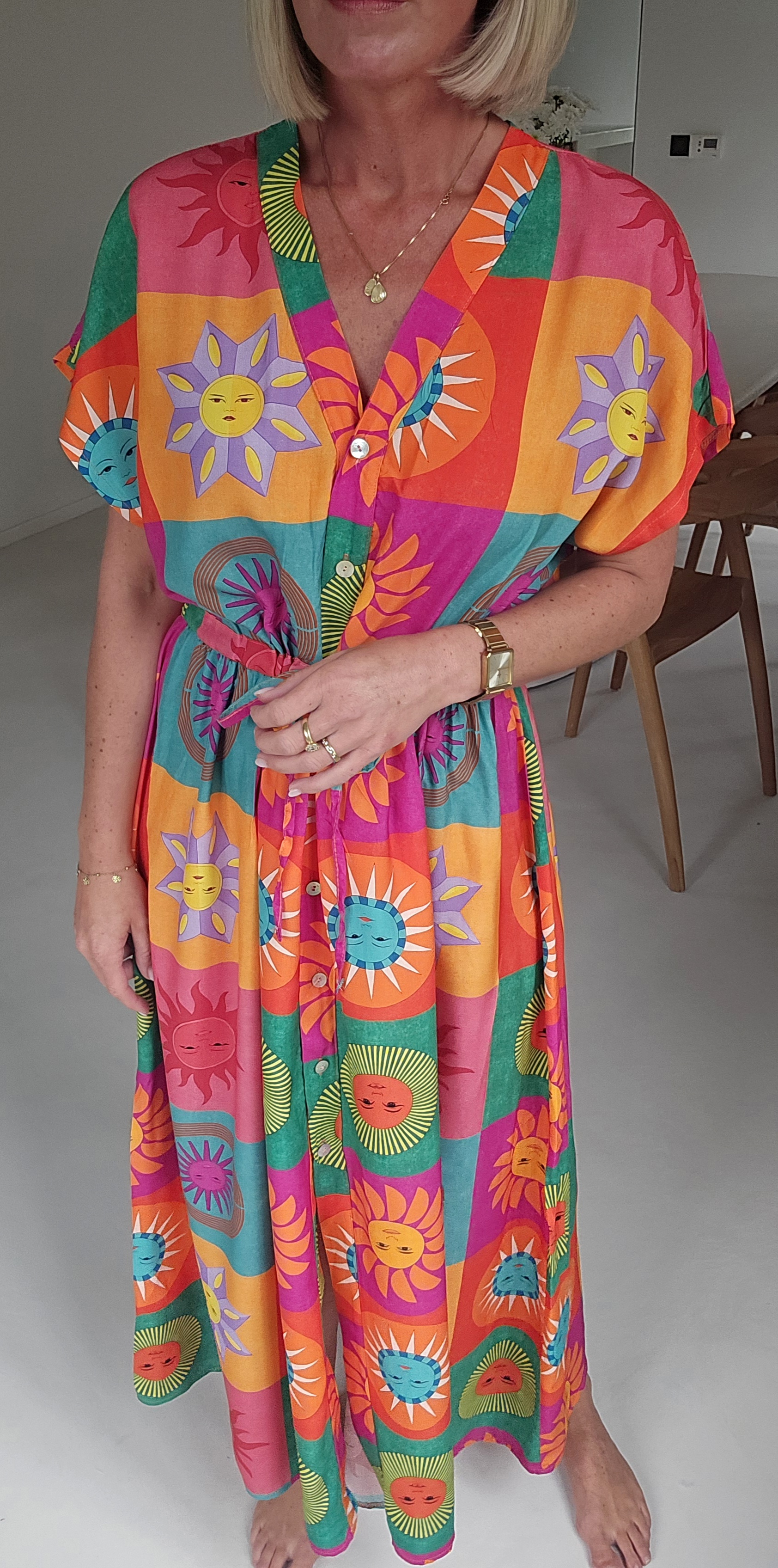 SUMMINE maxi viscose dress multi