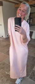 CELIA maxi sweatshirt dress baby pink