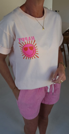 HAPPY cotton T-shirt peach