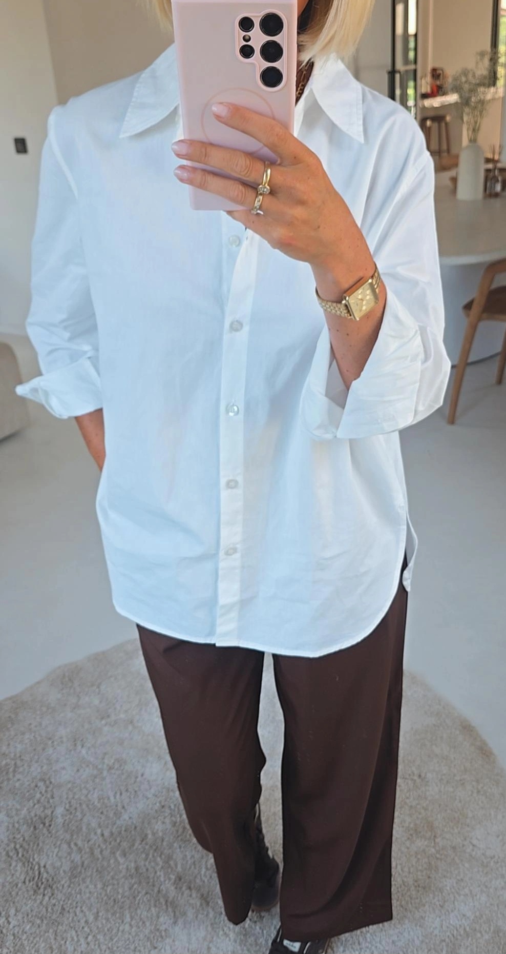 MARTHA oversized cotton shirt white