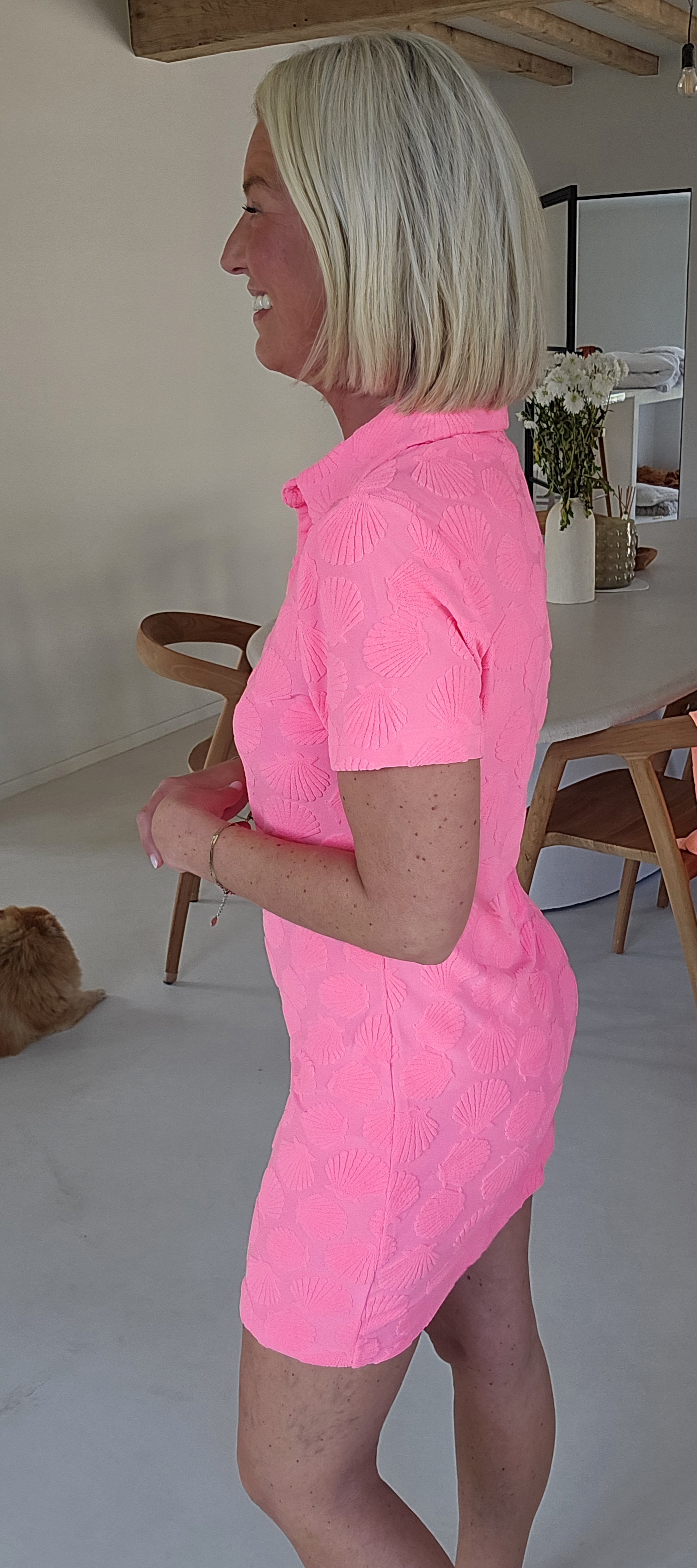 JOLIA terry dress neon pink