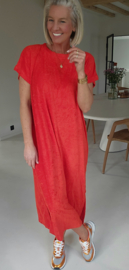 DIDI maxi terry T-shirt dress red