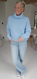 CHARLINE turleneck knit pastel blue