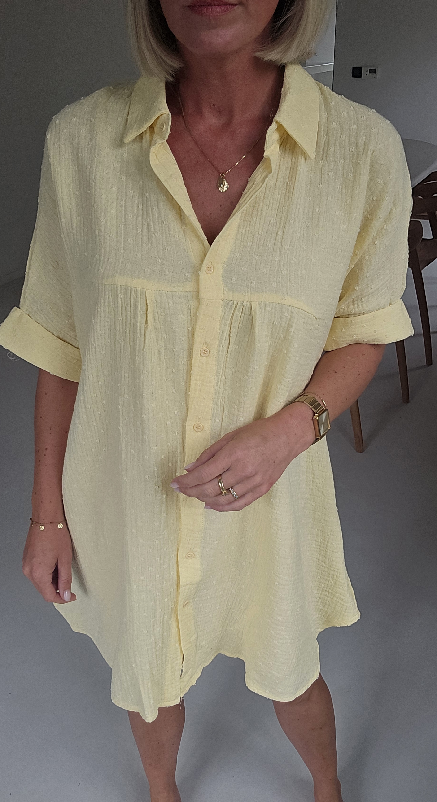 JANNA tetra shirt dress yellow