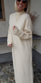 CARLA maxi knit dress soft beige tall line