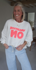 VACATION ON sweatshirt white