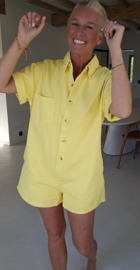 JINA jeans playsuit neon yellow