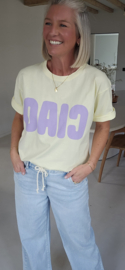 CIAO cotton T-shirt pastel yellow