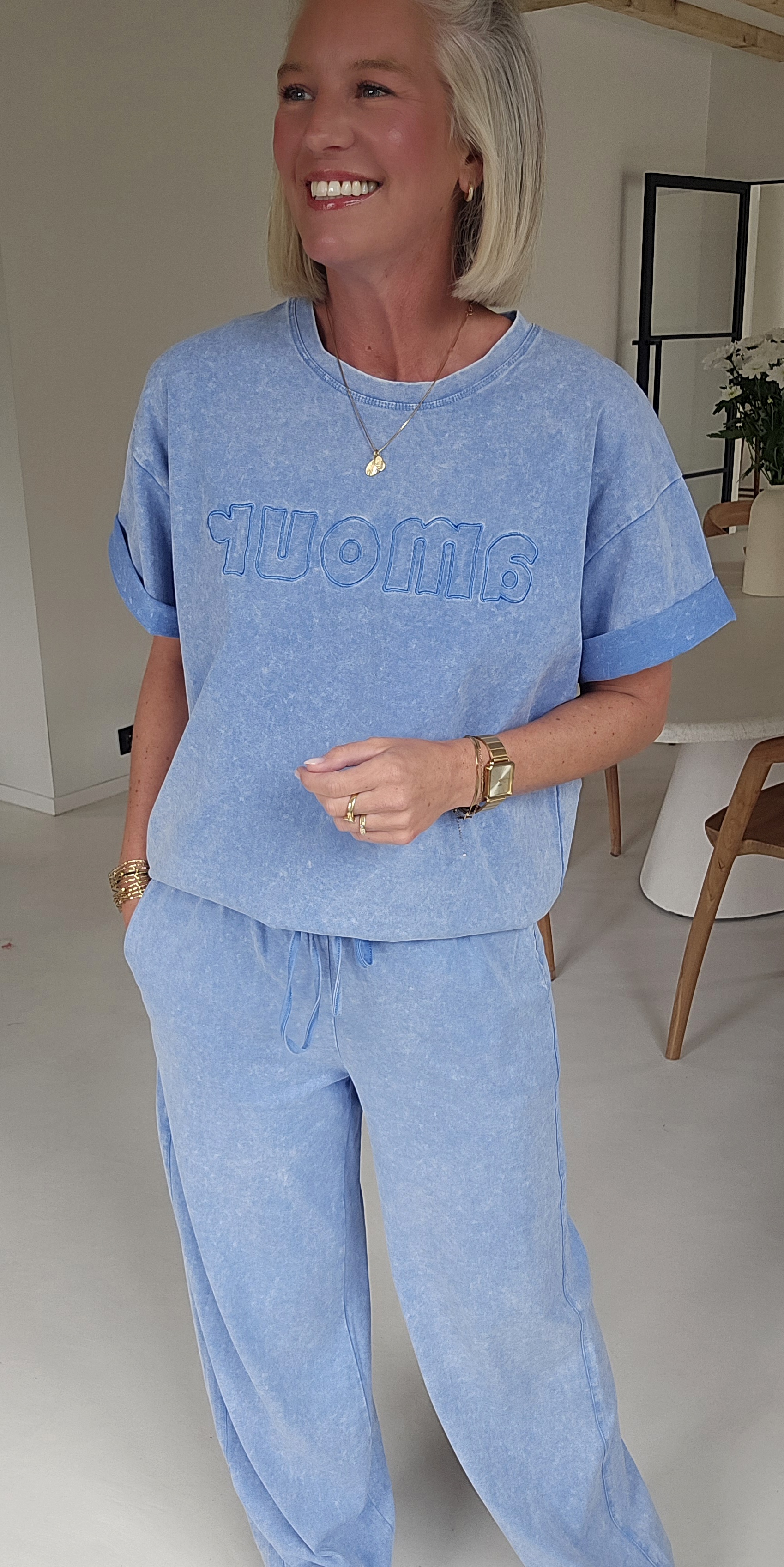 JONAH jogger set washed blue