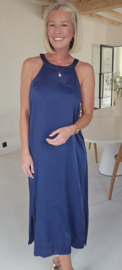 NAOMI maxi satin dress navy