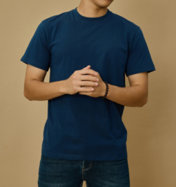 BASIC cotton tee navy