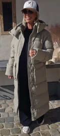 TAMMIE maxi winter puffer coat soft taupe