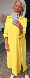 RHEA maxi shirt dress yellow