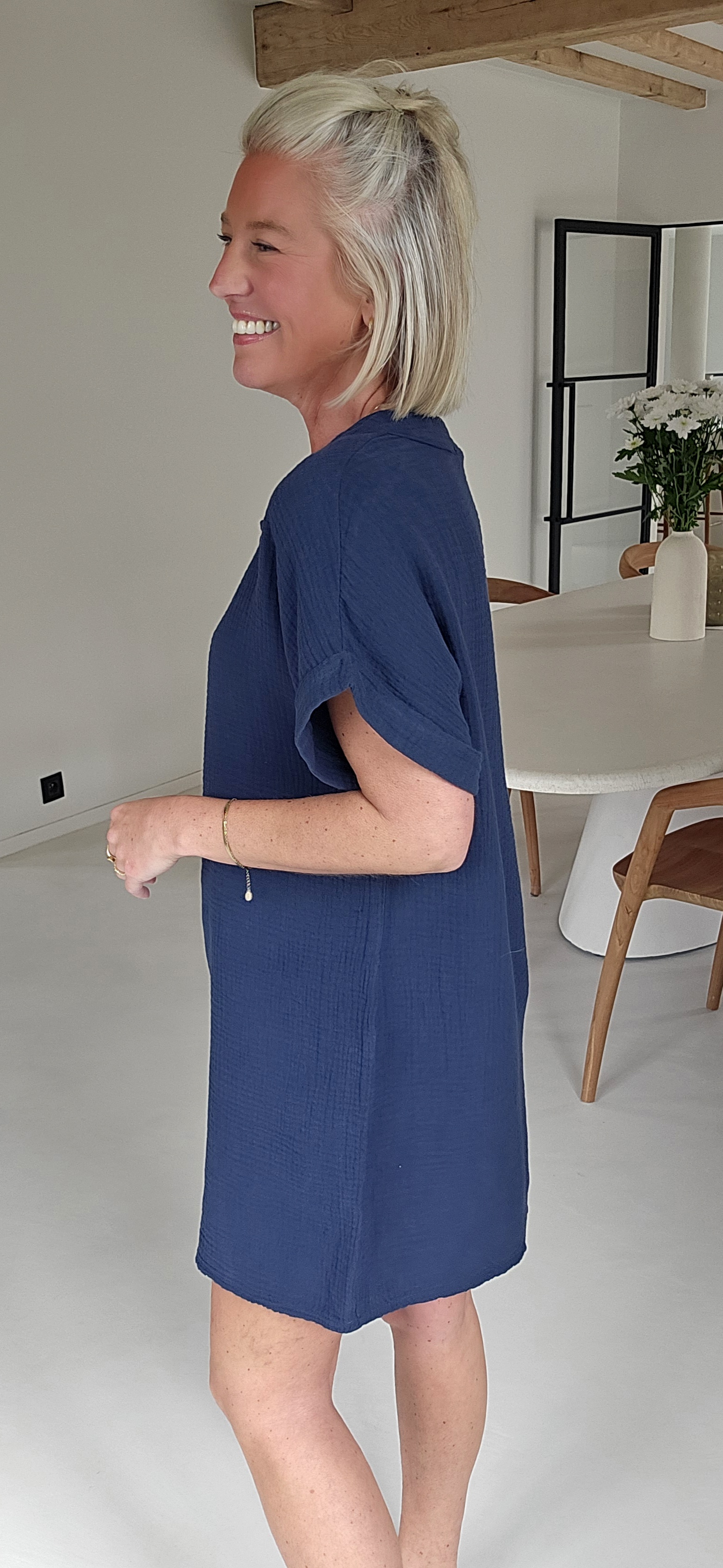 JOYOSA tetra dress navy