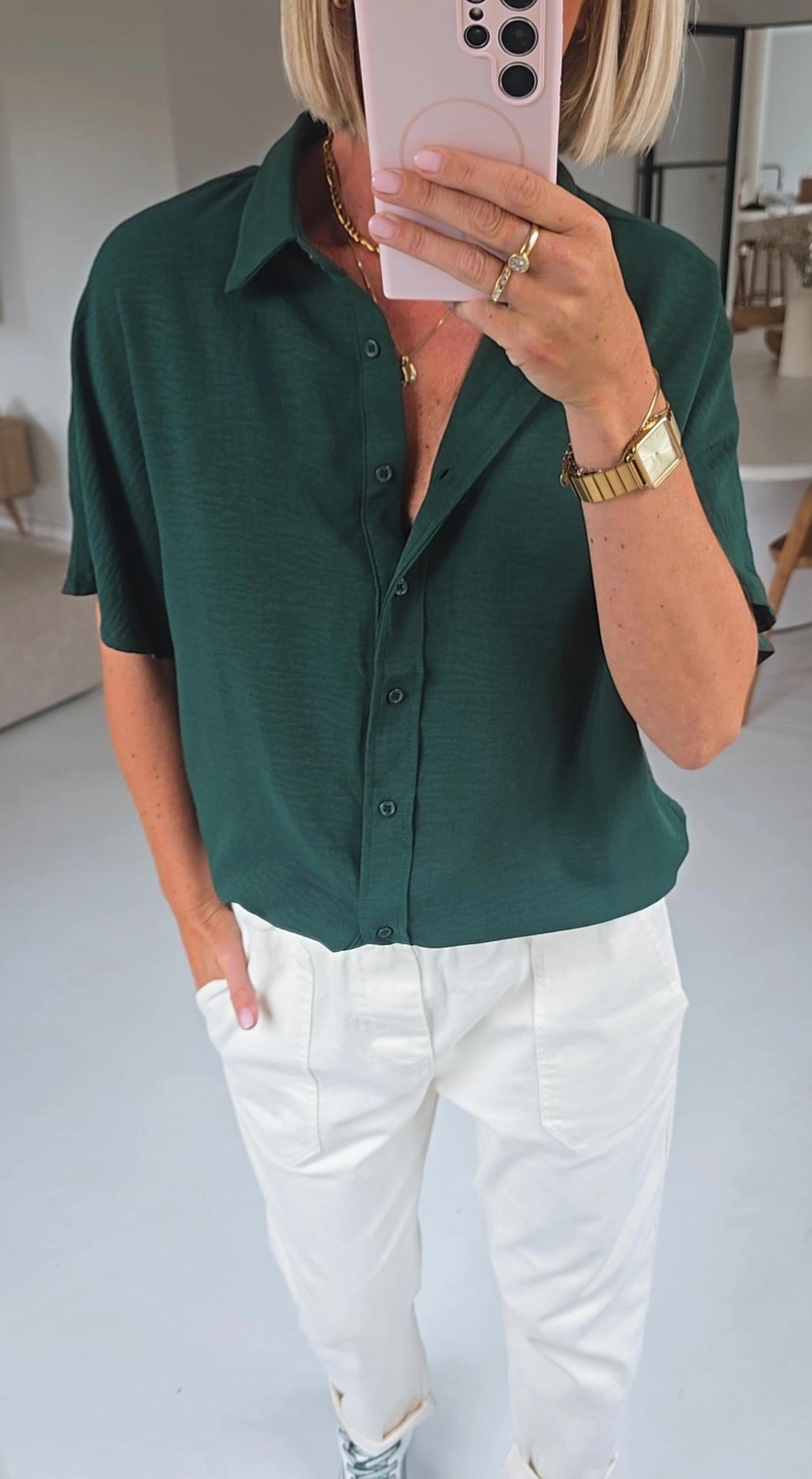 MIA short-sleeved shirt forest green