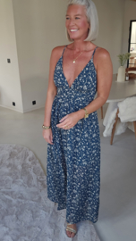 SELENA maxi floral dress teal