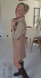 SIANNA suede dress camel