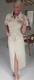 BILLI maxi jeans dress beige