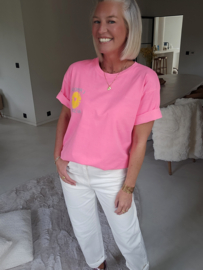 L'AMOUR AU SOLEIL tee neon pink
