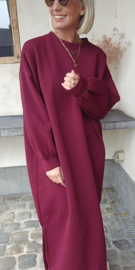 ROBYN maxi sweatshirt fleece dress burgundy