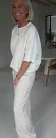 STANNIE short-sleeved sweatshirt off-white