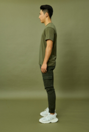 BASIC cotton tee khaki