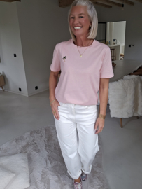 PALMTREE cotton tee soft pink