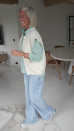 ROSALINE stripe shirt green