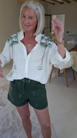 PALMTREE cotton shorts khaki