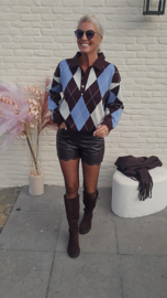 GOOD LEGS ONLY shorts pu chocolat