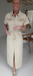 BILLI maxi jeans dress beige
