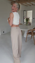 BENEDICTE loose wide leg pants beige