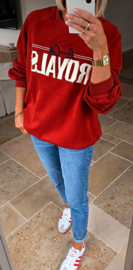 ROYALS oversized sweatshirt darker red
