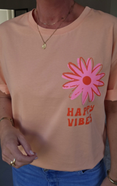 HAPPY T-shirt peach
