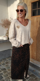 LEO HEART knit melêe beige
