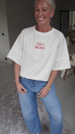 CIAO AMORE short-sleeved sweatshirt white