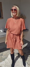 CHALIZE viscose dress rust