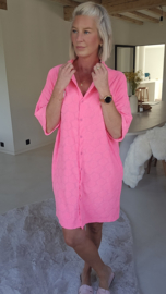 TULUM sponge dress neon pink