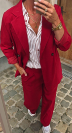 LOUAN suit blazer cherry red