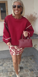 JUNE fleece sweatshirt burgundy