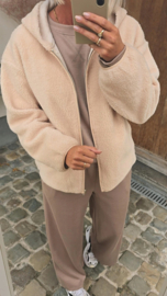 TEDDY zip hoodie vanilla